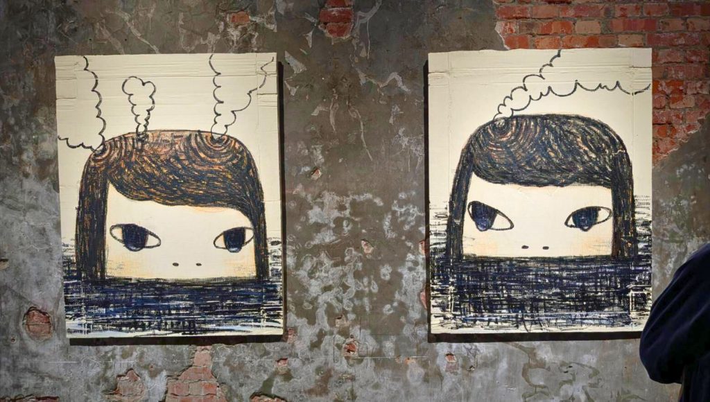 奈良美智先生標誌性的「大頭女孩」形象創作