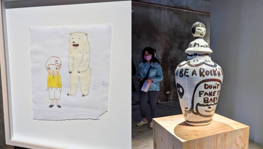 Yoshitomo Nara’s Colored Pencil Sketches and Ceramic Works