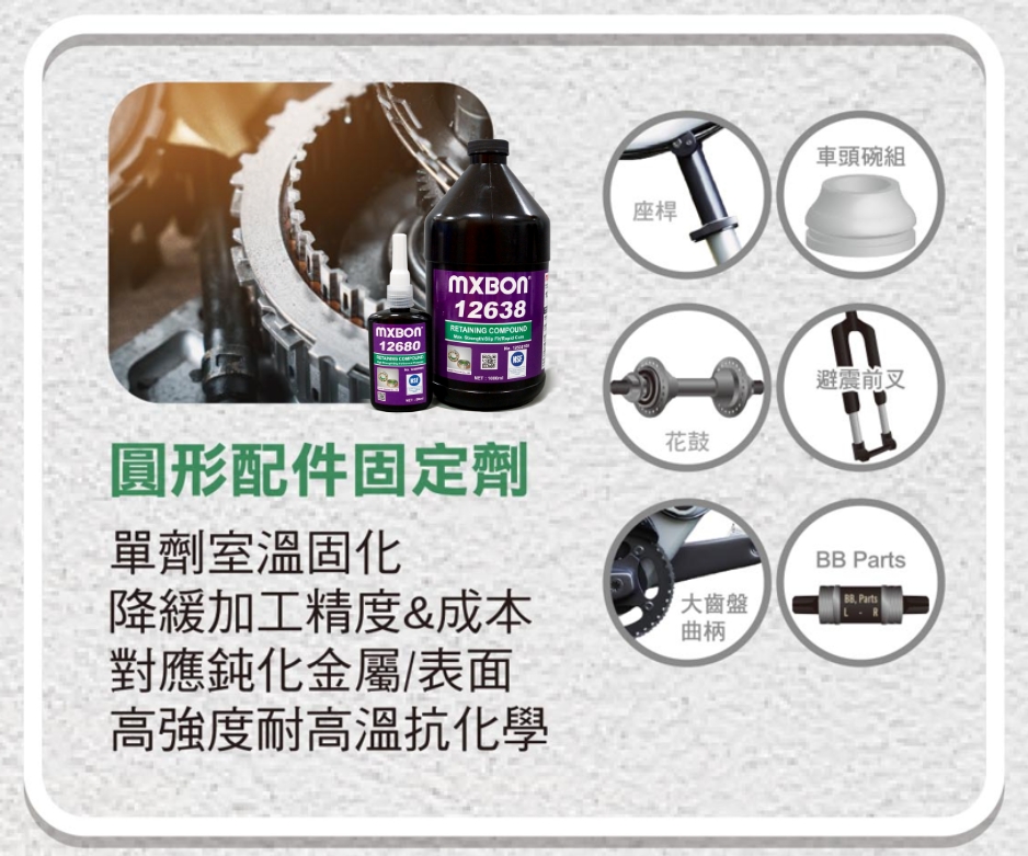 MXBON圓形配件固定劑 應用推薦