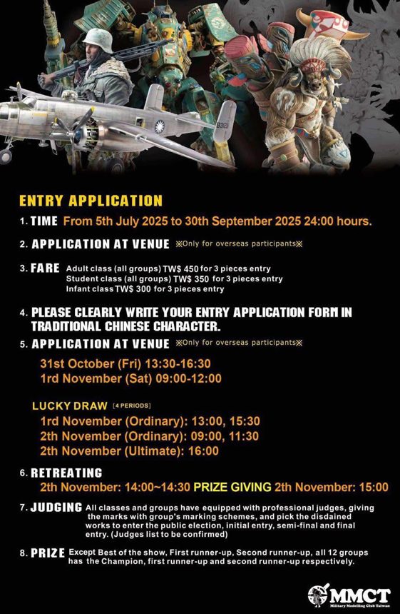 9th Taiwan Model Show (RF2025) - Competition Category Description